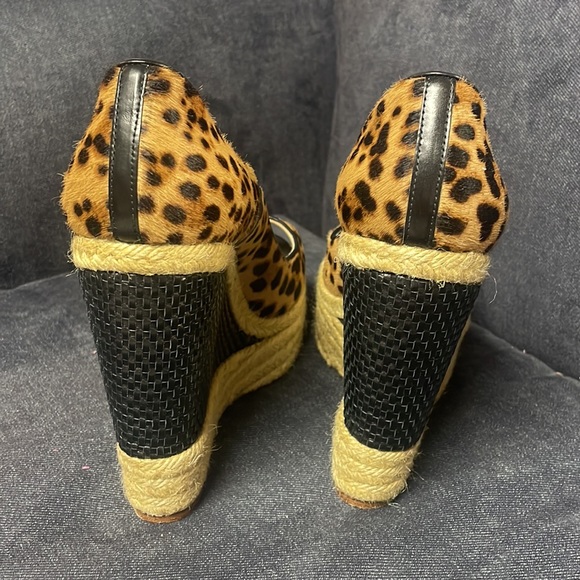 Brian Atwood Cheetah Wedges size 38 - Picture 4 of 5